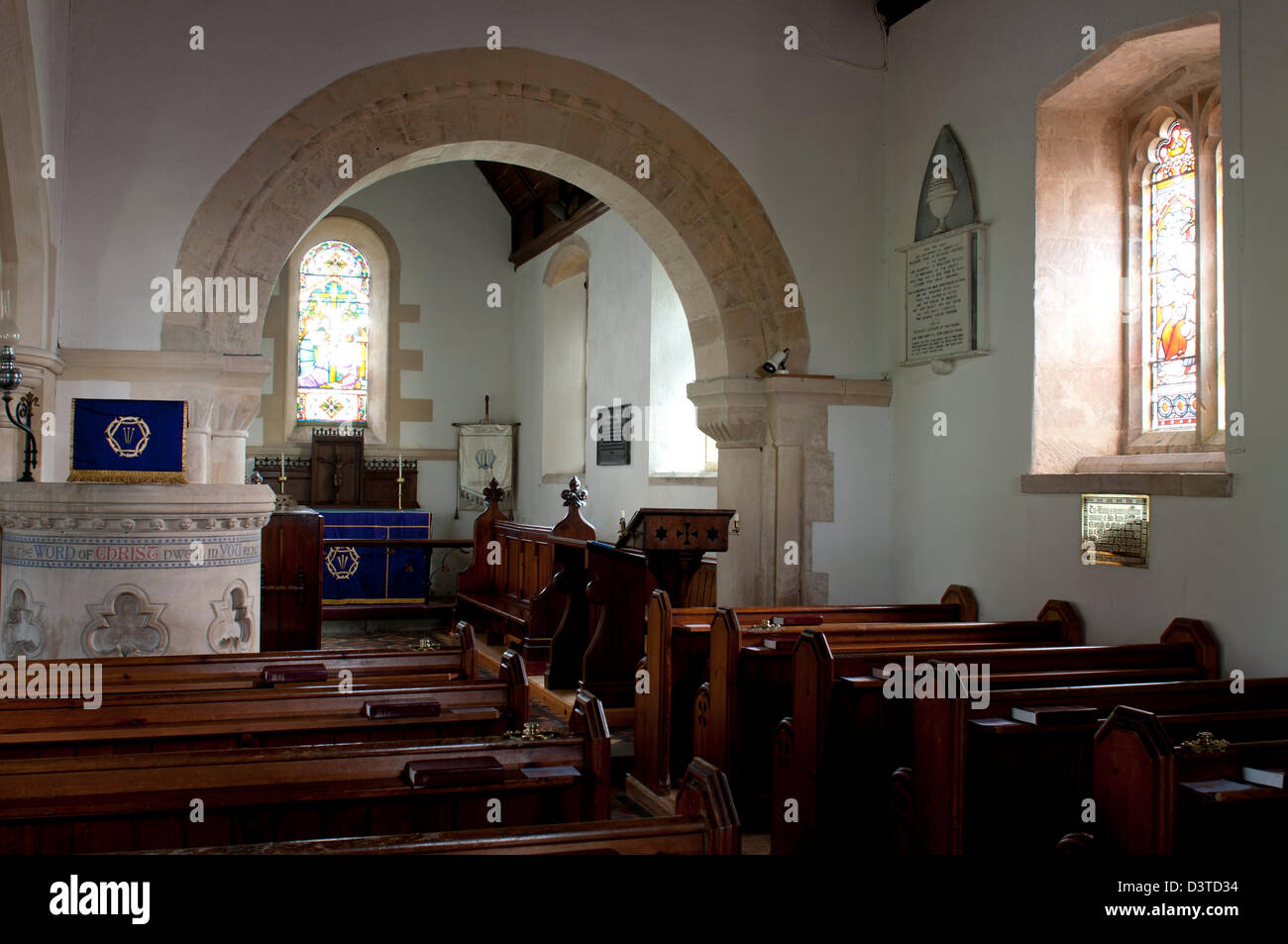 St Andrew`s Church, Hazleton, Gloucestershire, England, UK Stock Photo